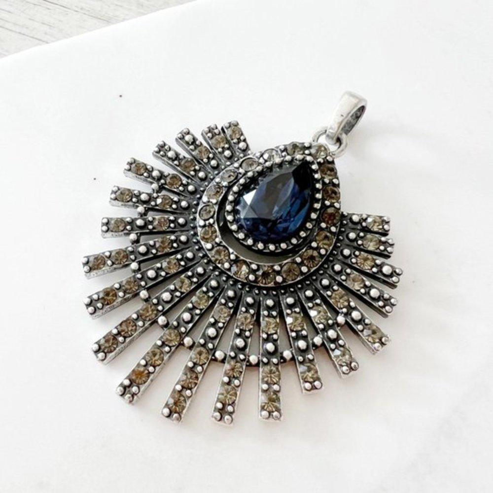 Anthropologie Crystal Radial Charm Pendant